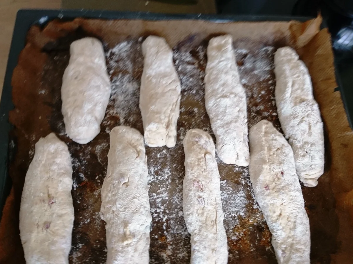 Rustikale Schinken-Kraut Parisettes (no knead) - Rezept - Bild Nr. 5