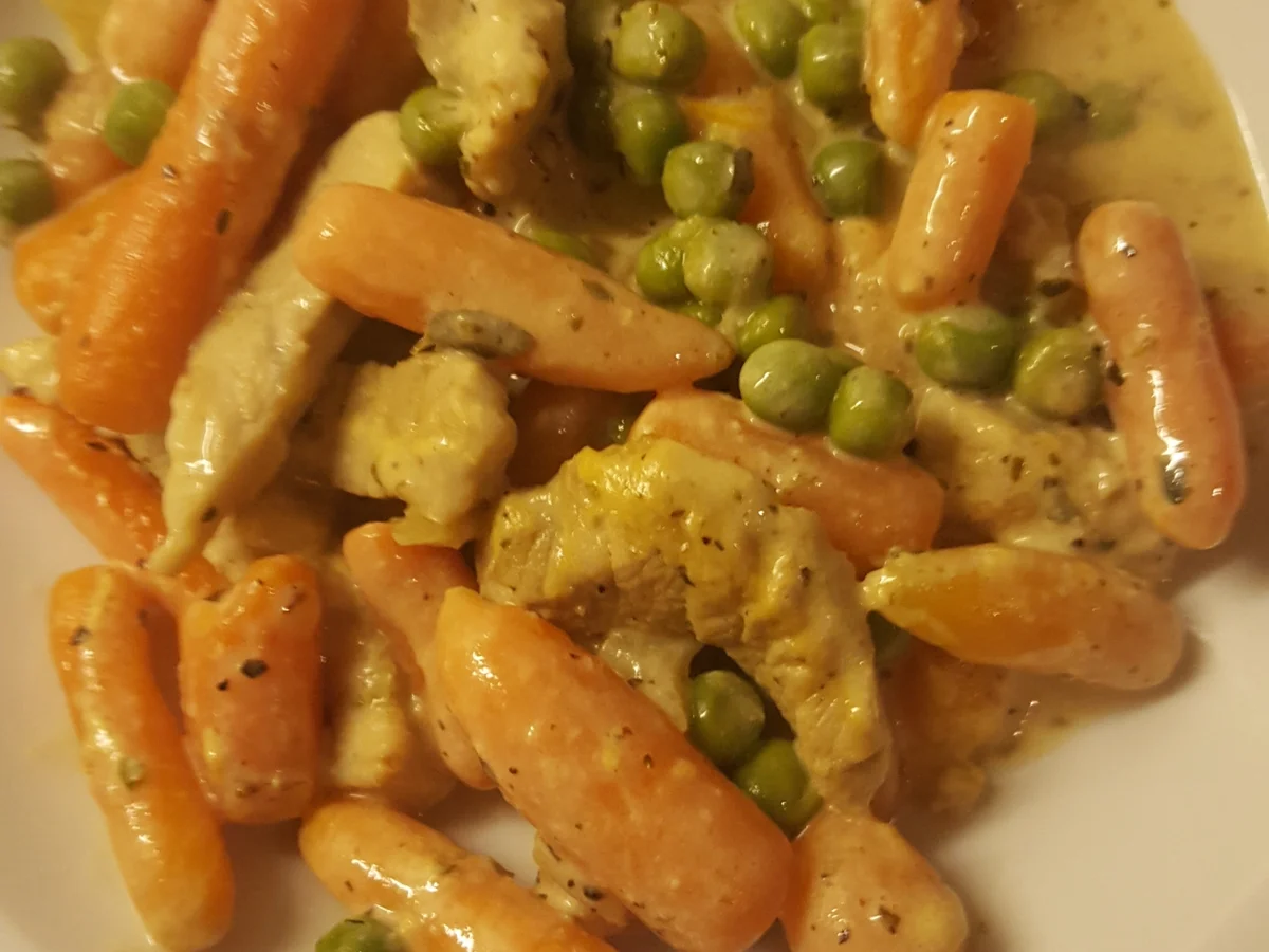 Erbsen Möhren Pfanne - Rezept - Bild Nr. 2