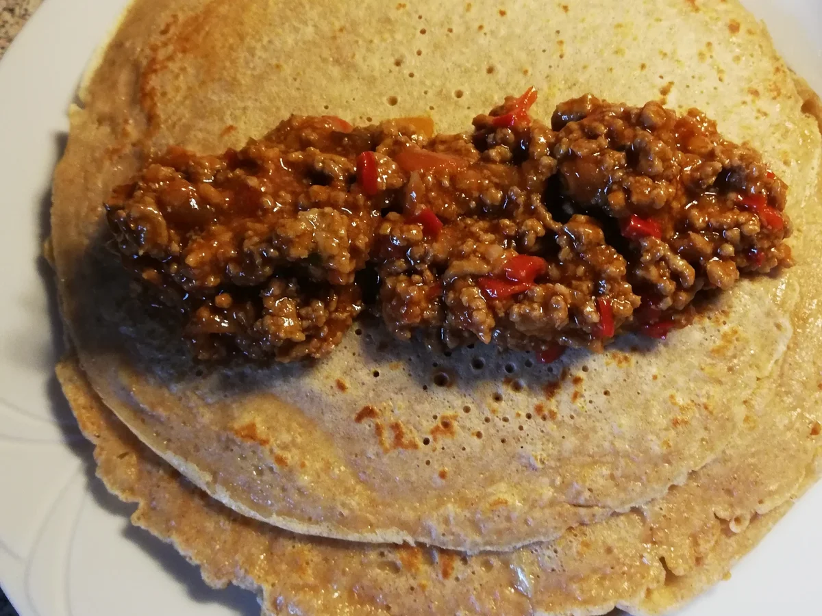 Rezept: Überbackene und Gefüllte Dinkelvollkorn Pfannkuchen Dieter´s Art Bild Nr. 9 Überbackene und Gefüllte Dinkelvollkorn Pfannkuchen Dieter´s Art - Rezept - Bild Nr. 9