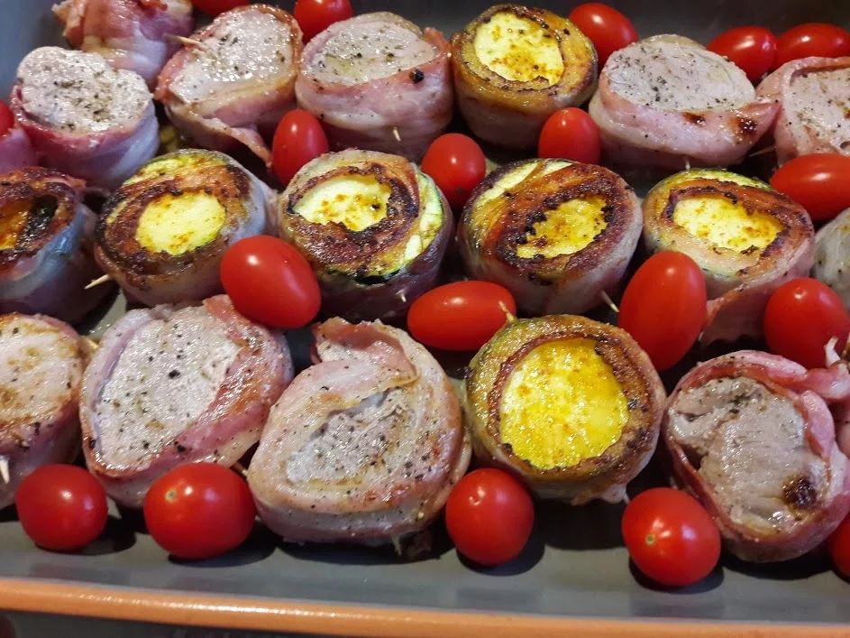 Zucchini und Schweinefilet im Speckmantel - Rezept - Bild Nr. 9942