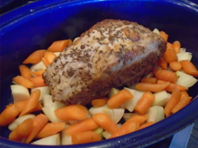 Rezept: Schweinenackenbraten mit Brokkoli und Kartoffeln Bild Nr. 8 Schweinenackenbraten mit Brokkoli und Kartoffeln - Rezept - Bild Nr. 8