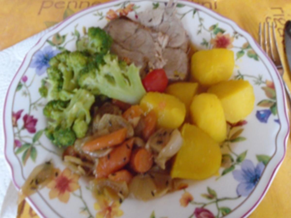 Schweinenackenbraten mit Brokkoli und Kartoffeln - Rezept - Bild Nr. 26