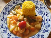 Garnelencurry mit Gemüse und Basmatireis - Rezept - Bild Nr. 2