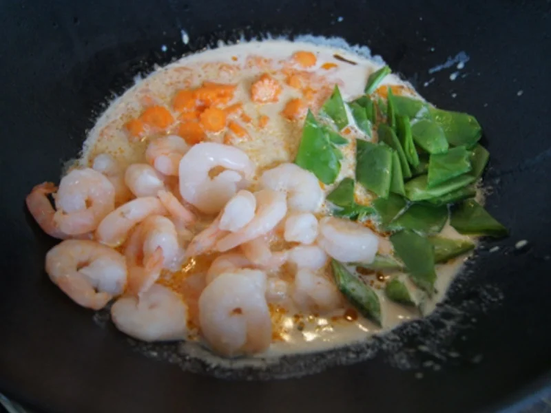 Garnelencurry mit Gemüse und Basmatireis - Rezept - Bild Nr. 12