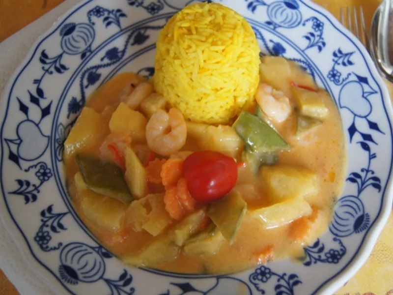 Garnelencurry mit Gemüse und Basmatireis - Rezept - Bild Nr. 17