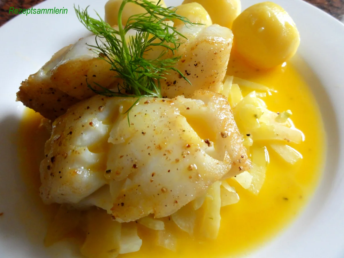 Fisch:   SKREI ~ FILET (Winterkabeljau) auf FENCHELSALAT - Rezept - Bild Nr. 2