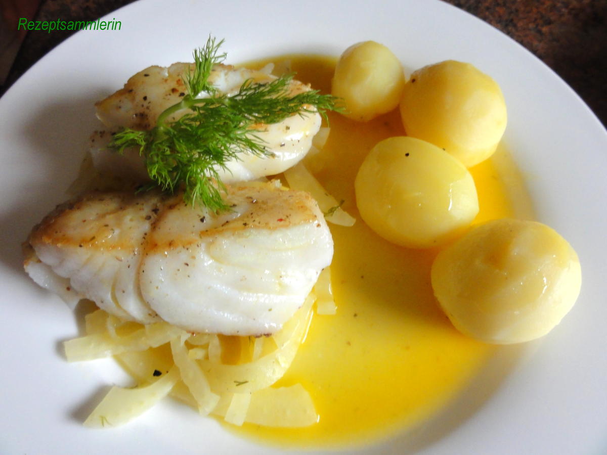 Fisch:   SKREI ~ FILET (Winterkabeljau) auf FENCHELSALAT - Rezept - Bild Nr. 4