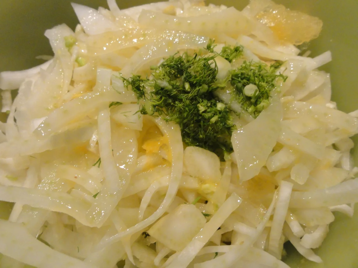 Fisch:   SKREI ~ FILET (Winterkabeljau) auf FENCHELSALAT - Rezept - Bild Nr. 8