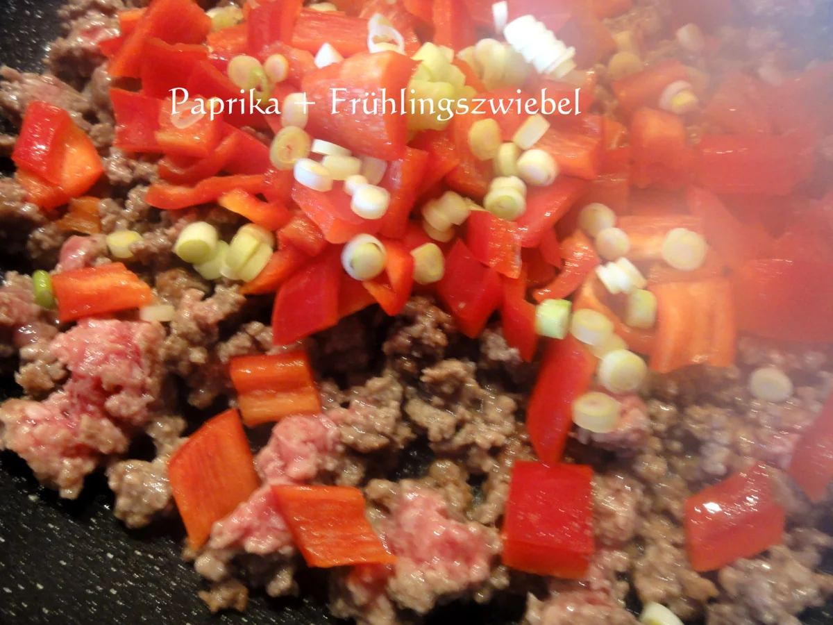 Pasta:   PENNE mit HACKSAUCE - Rezept - Bild Nr. 5