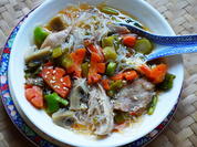 Glasnudelsuppe mit Hühnerfleisch und Pilzen - Rezept - Bild Nr. 2