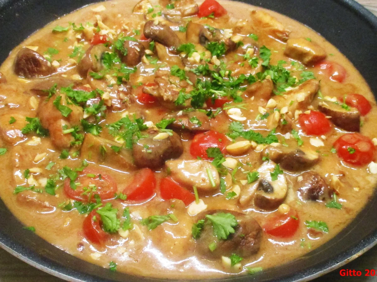 Hähnchenfilet in cremiger Erdnuss-Soße - Rezept - Bild Nr. 5