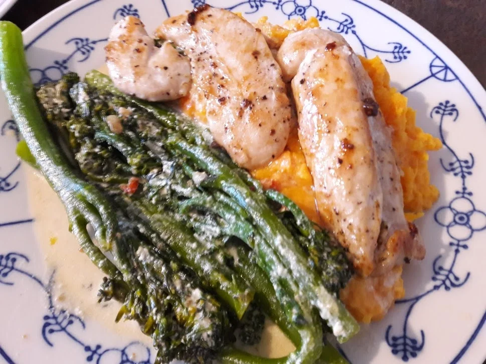 Hähnchenbrust auf Süßkartoffelpüree - Rezept - Bild Nr. 16