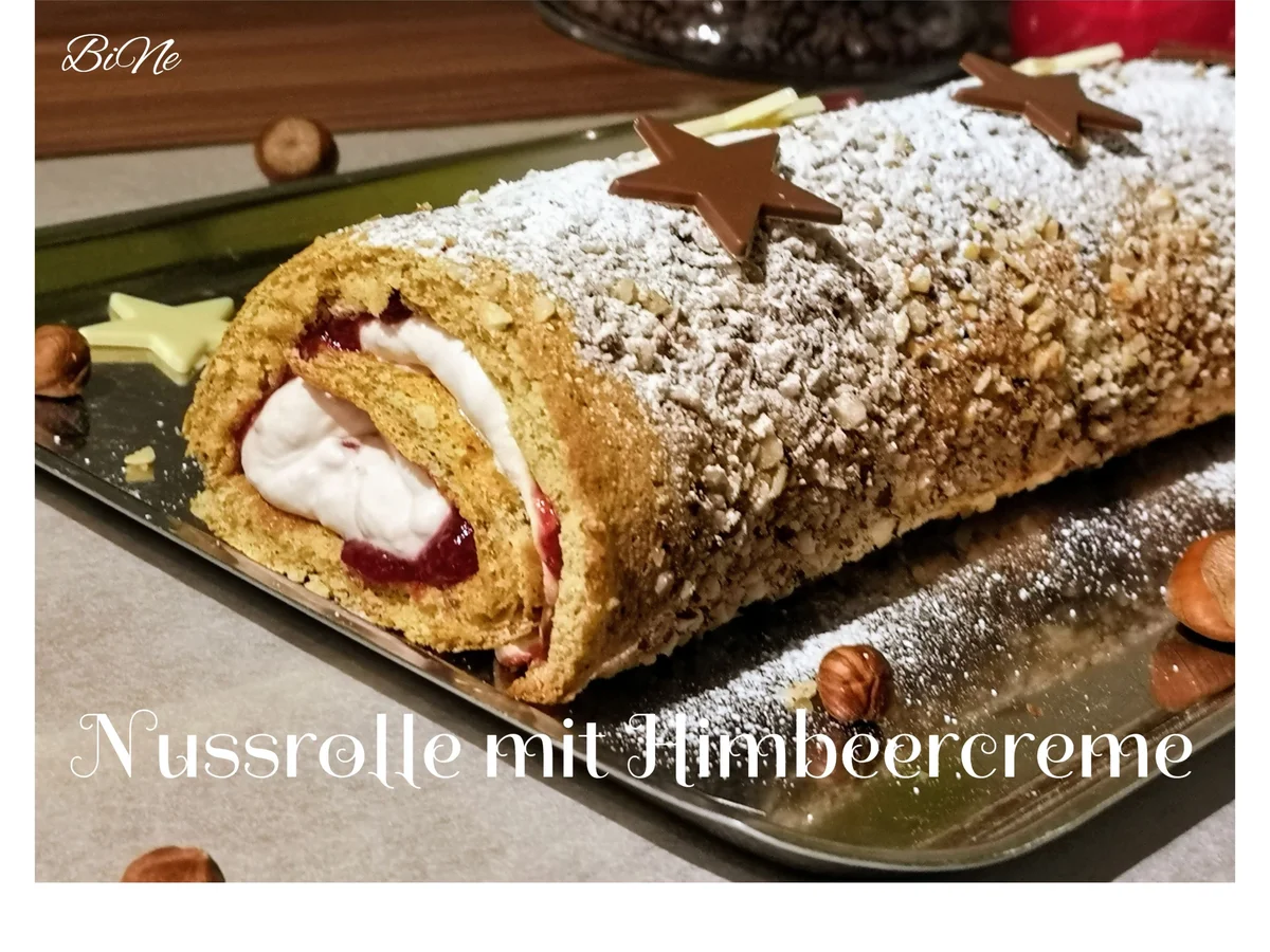 Rezept: BiNe` S NUSSROLLE MIT HIMBEERCREME Bild Nr. 10 BiNe` S NUSSROLLE MIT HIMBEERCREME - Rezept - Bild Nr. 10