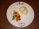Semifreddo di torrone an Götterfrüchtesalat - Rezept