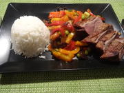 Gänsebrust mit asiatischem Wok-Gemüse und Reis - Rezept - Bild Nr. 9958