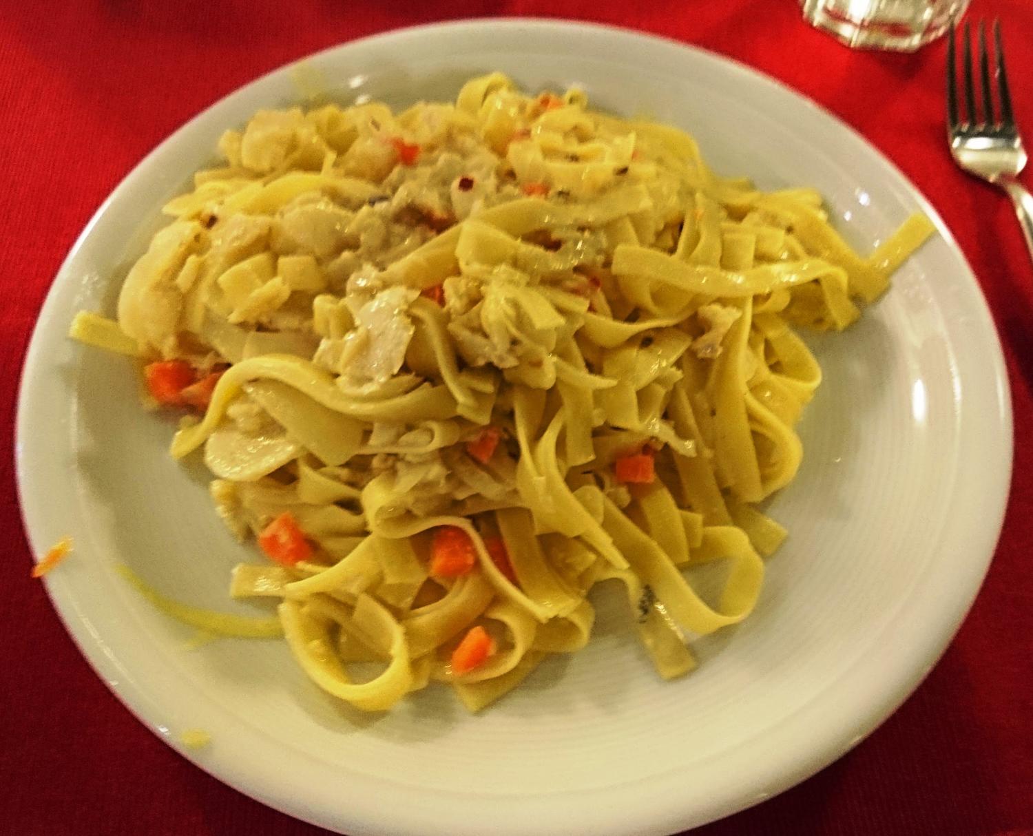 Bacalhau mit Pasta