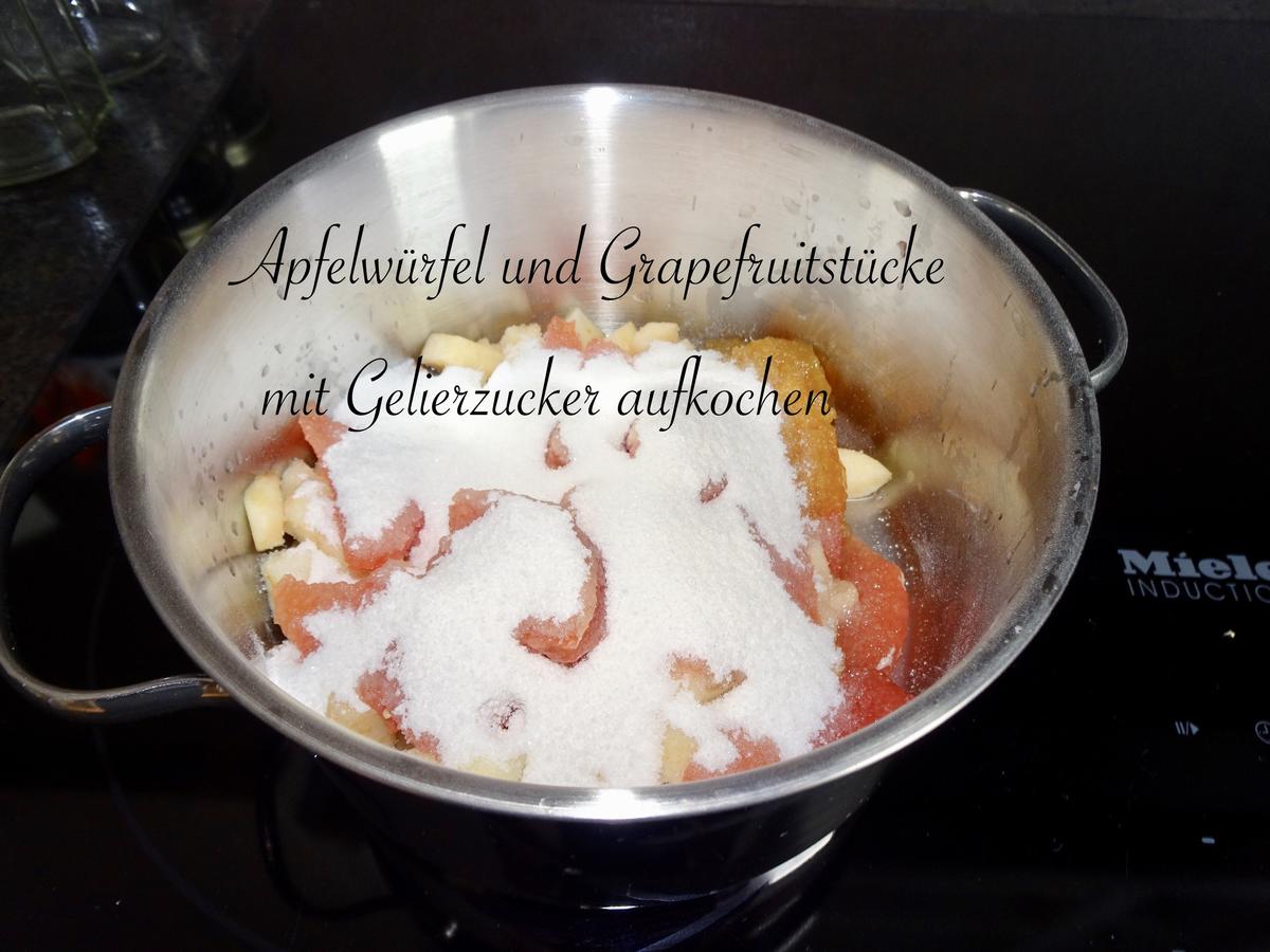 Grapefruit Apfel Fruchtcreme mit Marzipanwürferl - Rezept - Bild Nr. 5