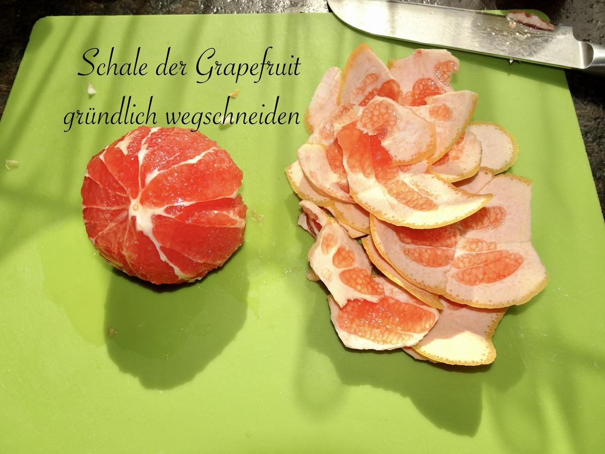 Grapefruit Apfel Fruchtcreme mit Marzipanwürferl - Rezept - Bild Nr. 3