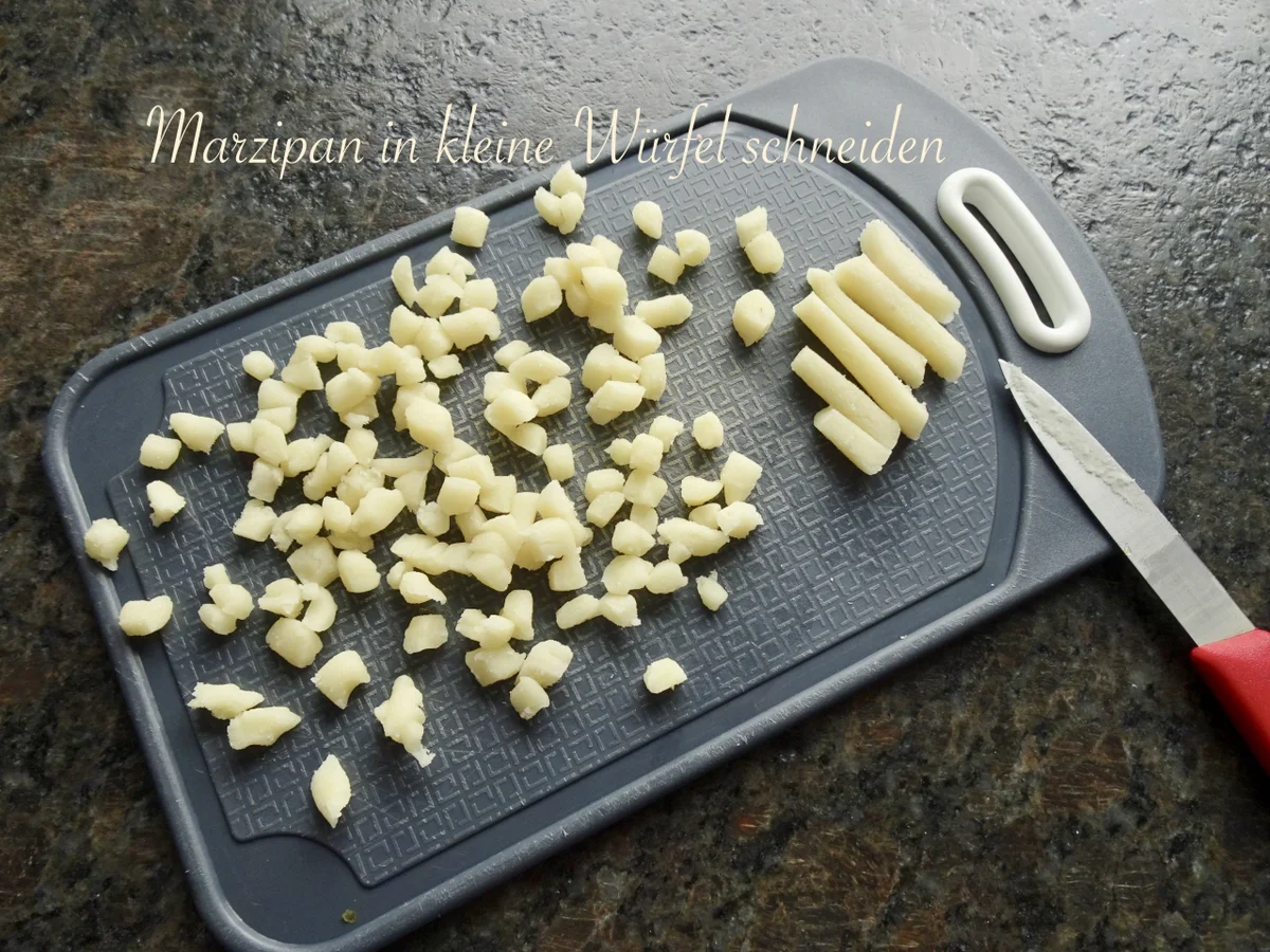 Grapefruit Apfel Fruchtcreme mit Marzipanwürferl - Rezept - Bild Nr. 7