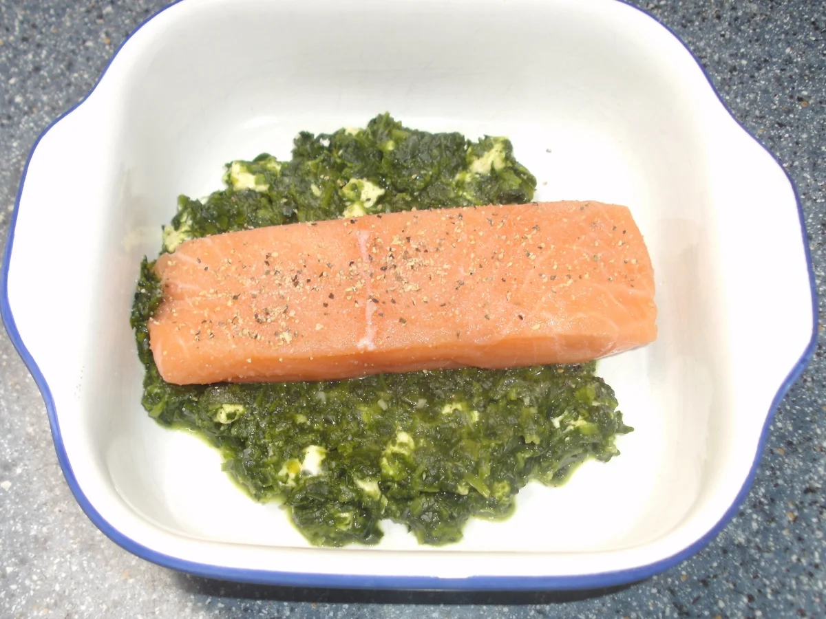 Spinat-Feta-Auflauf mit Lachs - Rezept - Bild Nr. 5