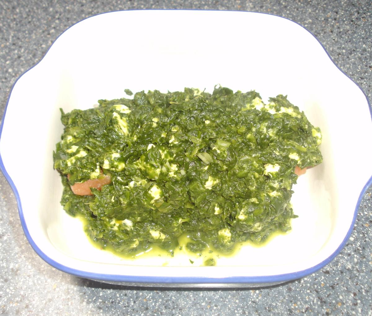 Spinat-Feta-Auflauf mit Lachs - Rezept - Bild Nr. 6