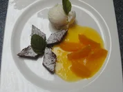 Schokotarte, Joghurteis und marinierte Orangen - Rezept - Bild Nr. 2