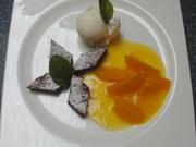 Schokotarte, Joghurteis und marinierte Orangen - Rezept - Bild Nr. 2