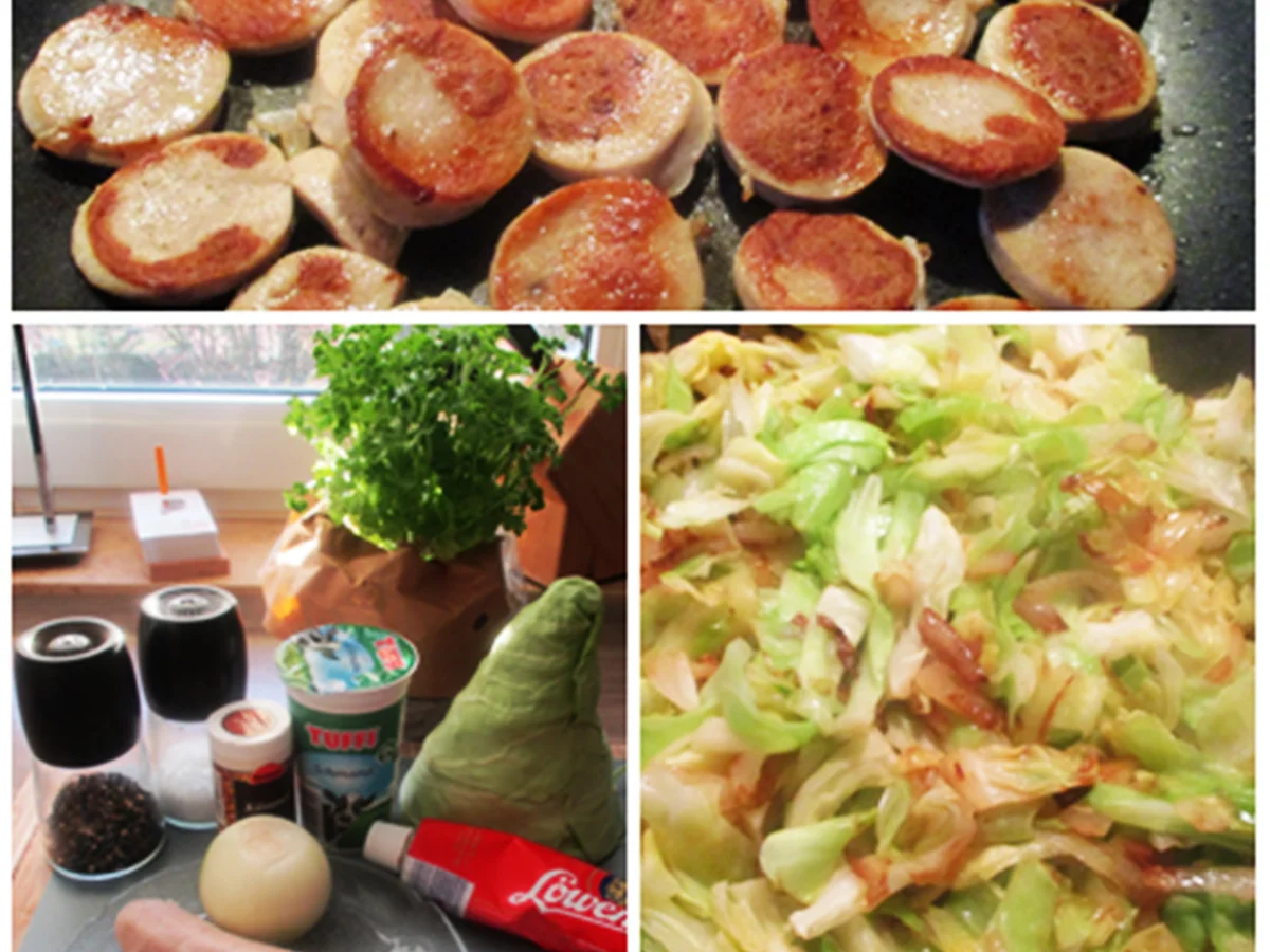 Spitzkohl-Pfanne mit Bratwurst - Rezept - Bild Nr. 3