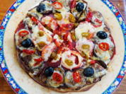 Schinkenpizza mit Auberginen und Tomaten - Rezept - Bild Nr. 3
