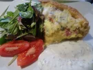Kartoffel-Kuchen mit Schnittlauch-Dip und Beilagensalat - Rezept - Bild Nr. 2