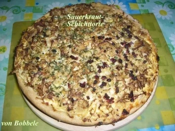 Rezept: Torte pikant: Sauerkrautschichttorte Torte pikant: Sauerkrautschichttorte - Rezept