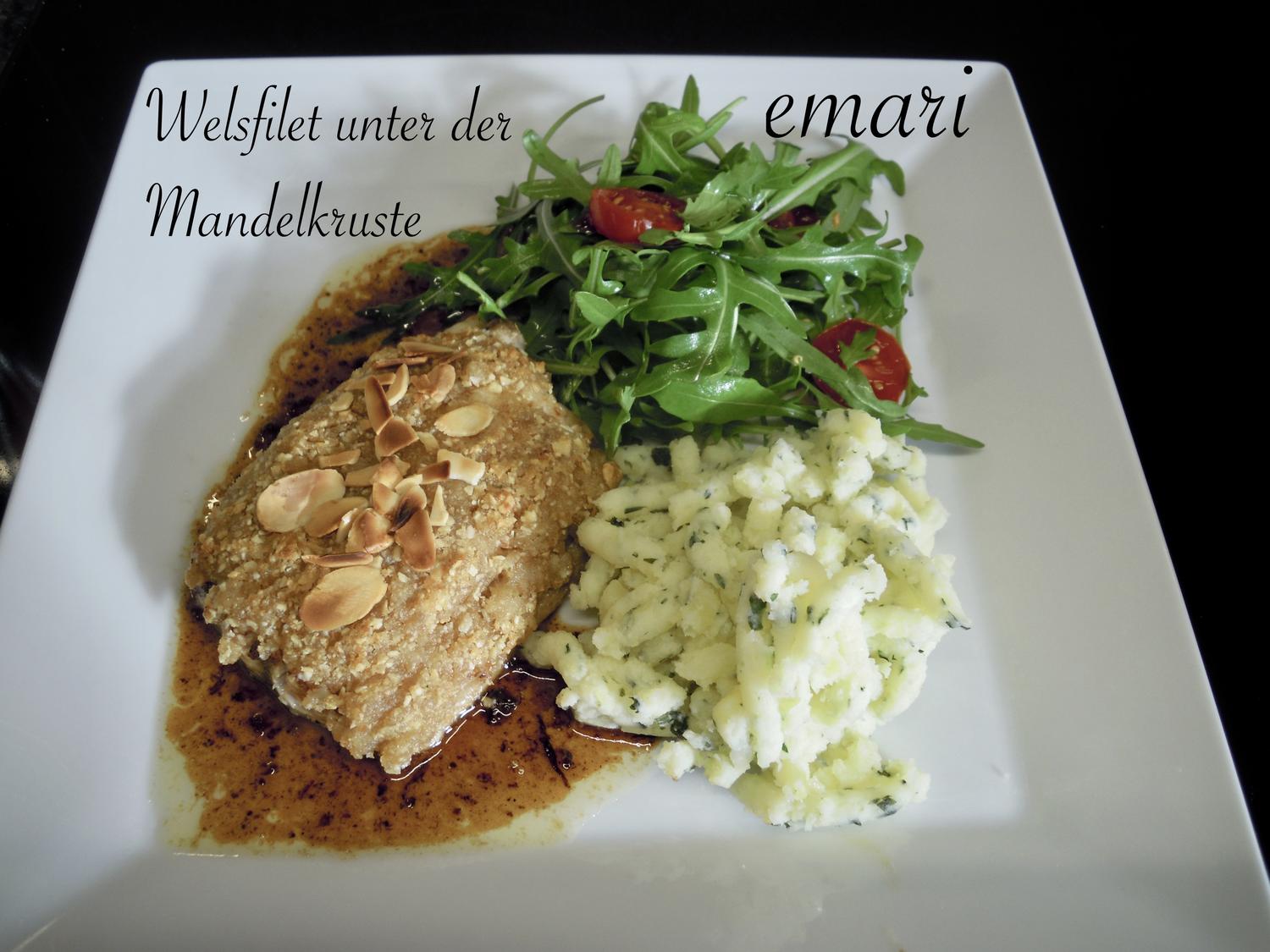 Wels Filet unter der Mandel Haube - Rezept - kochbar.de