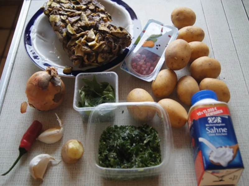 Würzige Waldpilzpfanne mit Koriander-Pellkartoffeln - Rezept - Bild Nr. 3