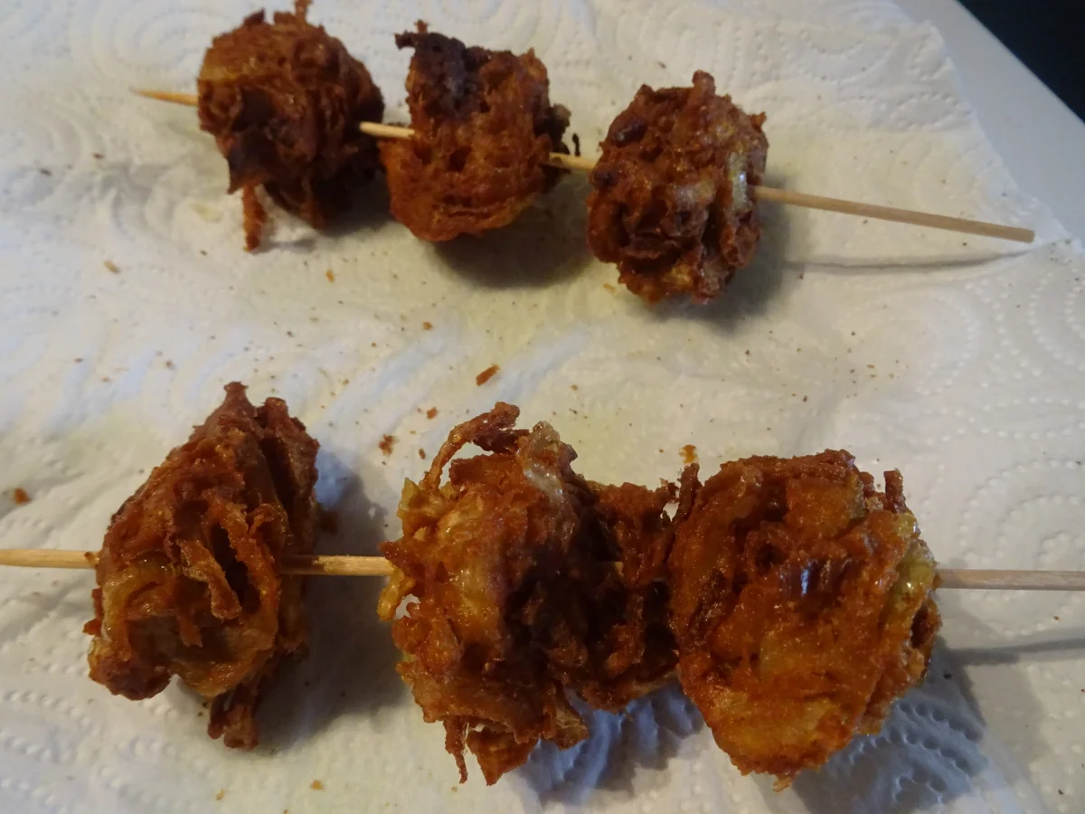 Kichererbsen-Kokos-Suppe mit Zwiebel-Nuggets und Pfannen-Brot - Rezept - Bild Nr. 3