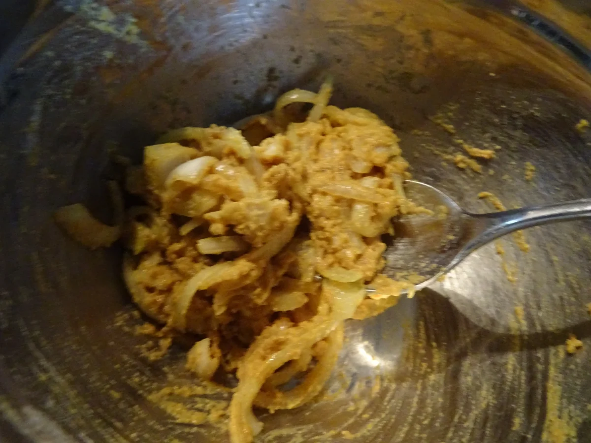 Kichererbsen-Kokos-Suppe mit Zwiebel-Nuggets und Pfannen-Brot - Rezept - Bild Nr. 5