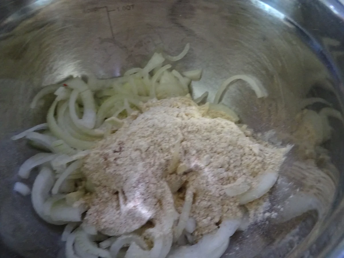 Kichererbsen-Kokos-Suppe mit Zwiebel-Nuggets und Pfannen-Brot - Rezept - Bild Nr. 6