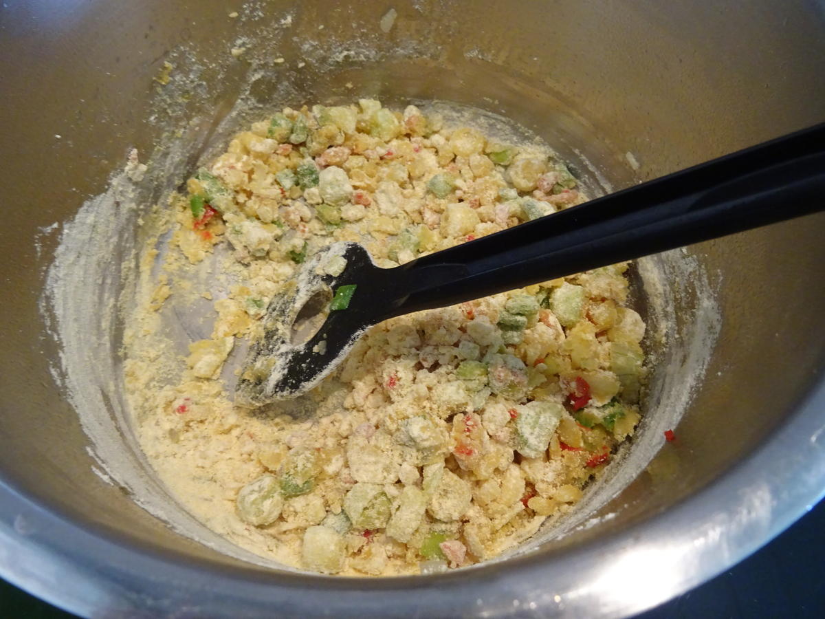 Kichererbsen-Kokos-Suppe mit Zwiebel-Nuggets und Pfannen-Brot - Rezept - Bild Nr. 10