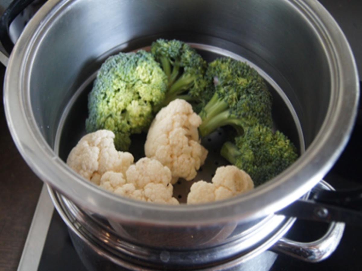 Schlemmerfilet mit Brokkoli, Blumenkohl und Meerrettich-Kartoffelstampf - Rezept - Bild Nr. 7