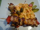 Paprika-Kartoffelsalat "leicht spicy" mit Puten-Schaschlik - Rezept - Bild Nr. 2