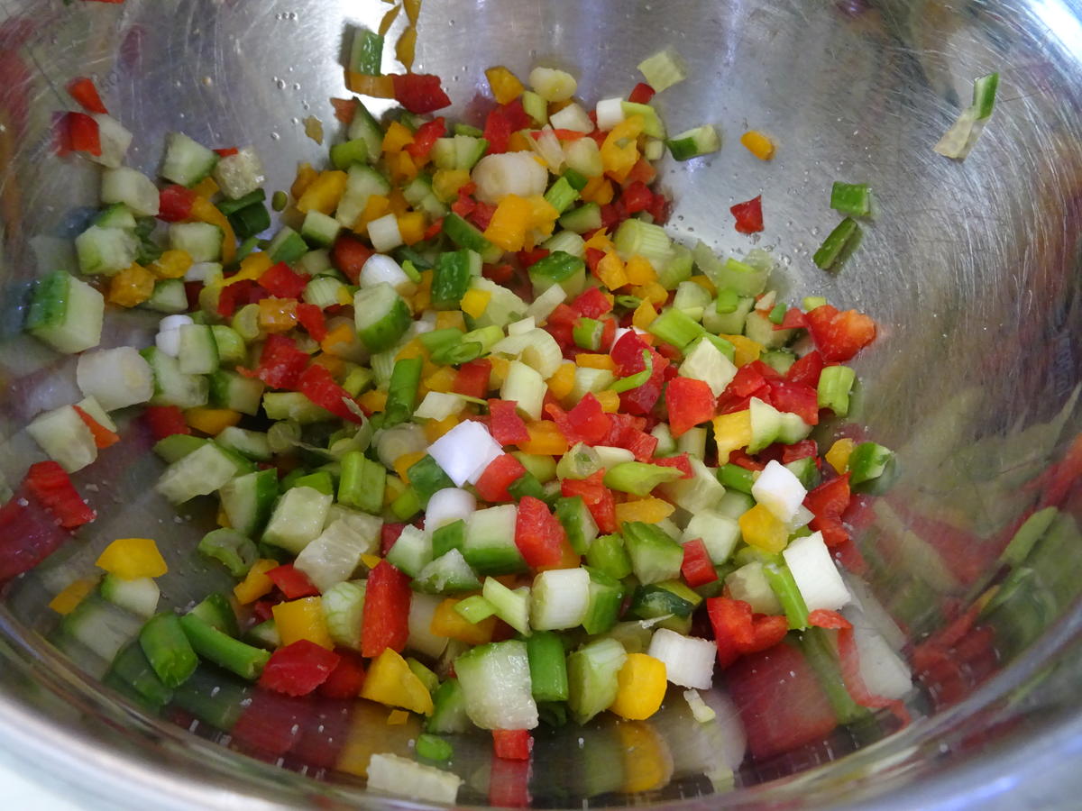 Paprika-Kartoffelsalat "leicht spicy" mit Puten-Schaschlik - Rezept - Bild Nr. 6