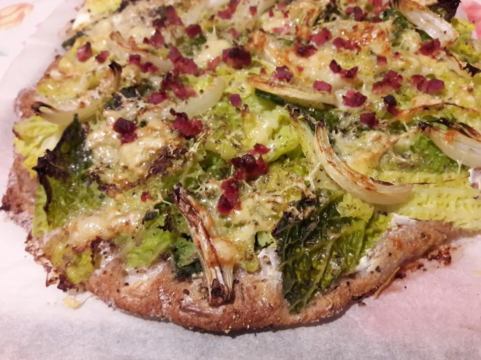 Rezept: Wirsingfladen mit Saure Sahne und Speck Bild Nr. 14 Wirsingfladen mit Saure Sahne und Speck - Rezept - Bild Nr. 14