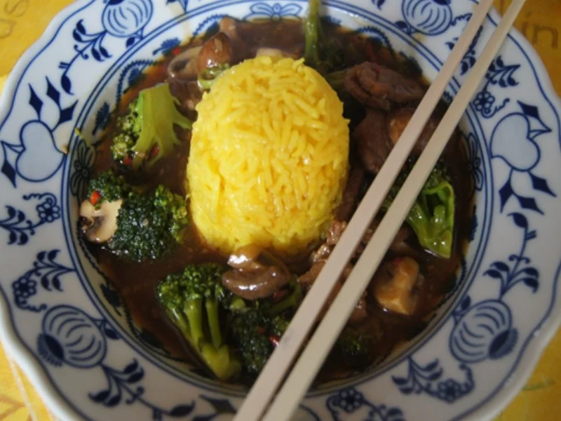 Schweinefilet aus dem Wok und gelber Basmatireis - Rezept - Bild Nr. 29