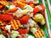 Pfannengerührter Babymais mit Paprika, Blumenkohl und Karotten - Rezept - Bild Nr. 2
