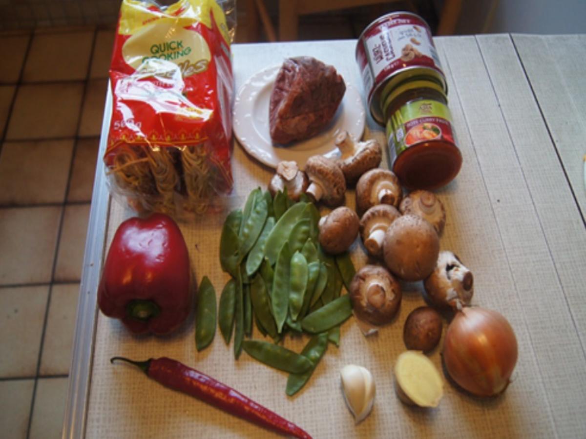 Rindfleischcurry mit Gemüsemix und Mie-Nudeln - Rezept - Bild Nr. 3