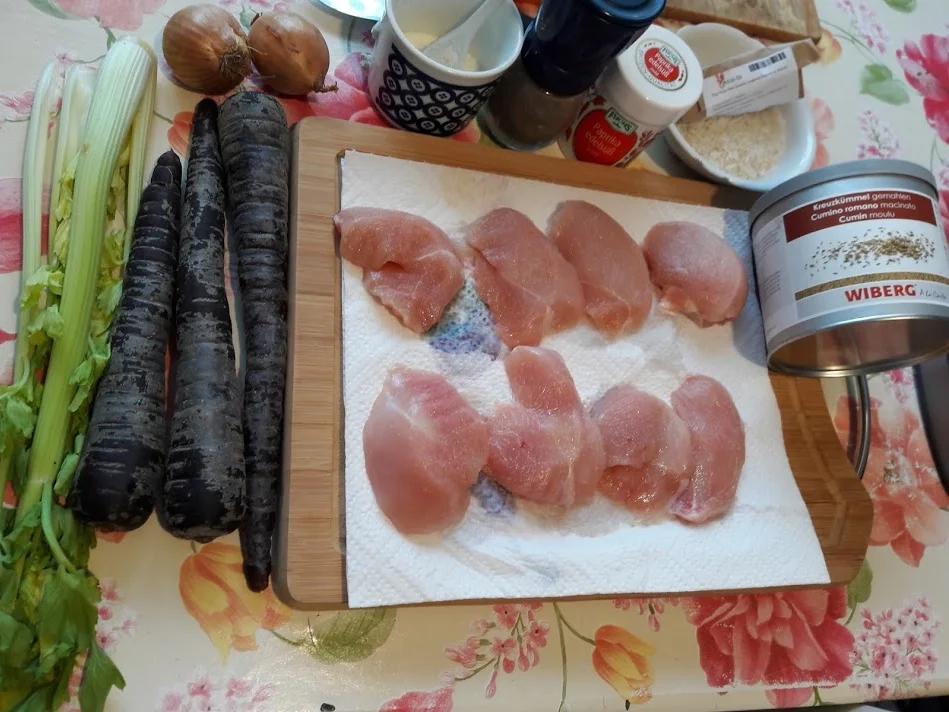 Rezept: Möhrengemüse mit Hähnchen und Reis Bild Nr. 3 Möhrengemüse mit Hähnchen und Reis - Rezept - Bild Nr. 3