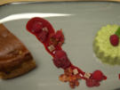 Warme Eierschecke mit Avocado-Ingwer-Parfait und Himbeersauce - Rezept - Bild Nr. 3