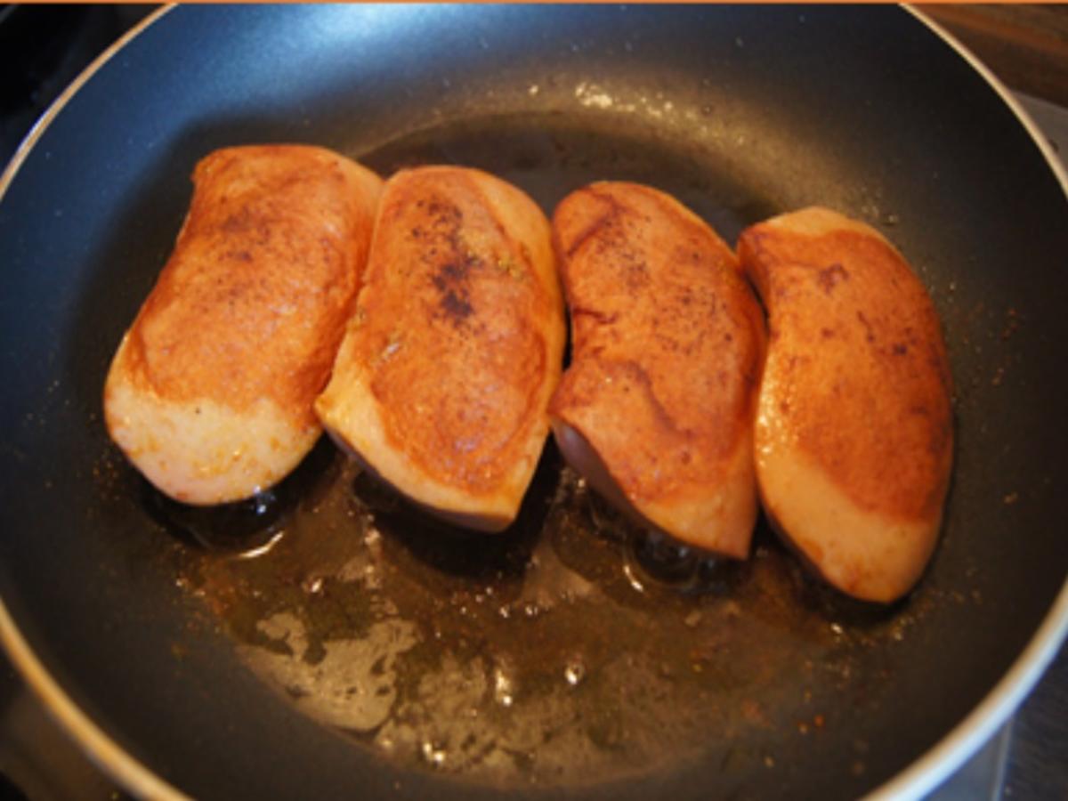 Fleischwurst mit Röstzwiebeln, Blumenkohl und Kartoffelstampf - Rezept - Bild Nr. 7