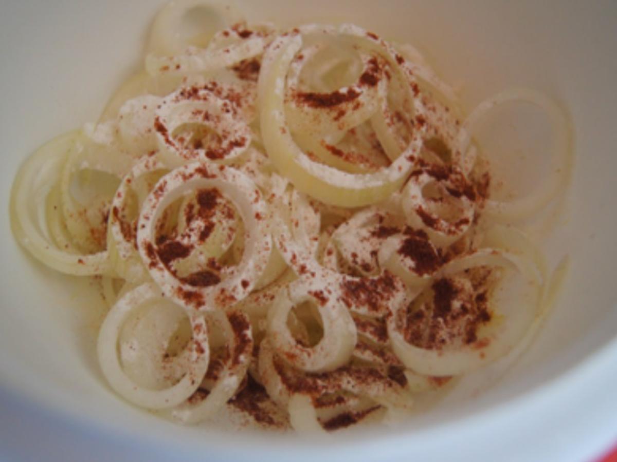 Fleischwurst mit Röstzwiebeln, Blumenkohl und Kartoffelstampf - Rezept - Bild Nr. 12