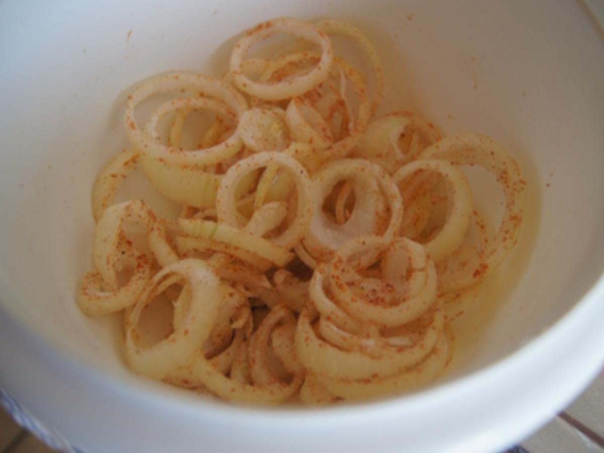 Fleischwurst mit Röstzwiebeln, Blumenkohl und Kartoffelstampf - Rezept - Bild Nr. 13