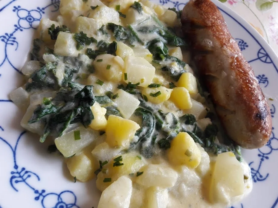 Bratwurst mit Rahmkartoffeln - Rezept - Bild Nr. 10114